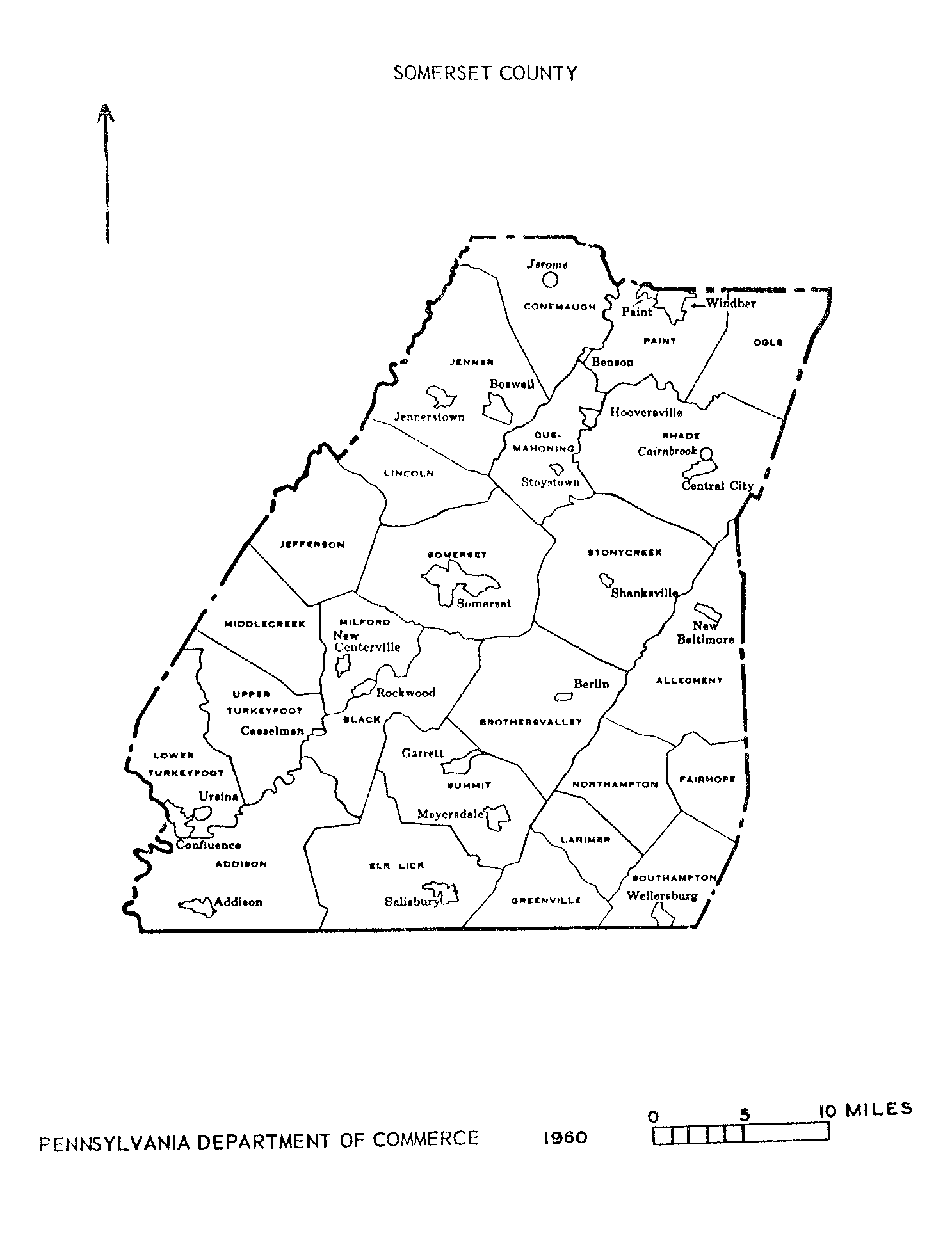 somerset county pa township map