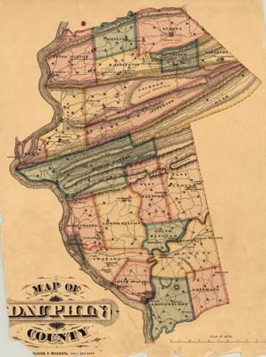 Dauphin County Township Map Pa State Archives - Mg-11 - 1875 Dauphin County Atlas Interface