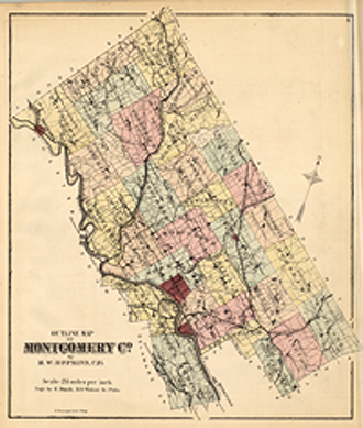 montgomery county map cities towns