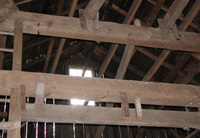 Cross beams and laths