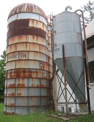 Metal silo, east of Aaronsburg, Centre County, c. 1930-50