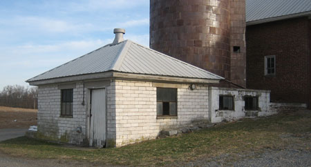 Milk house of hollow tile, Washington Township, Franklin County, c. 1930