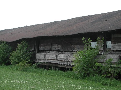 A pole barn that was used for poultry housing.