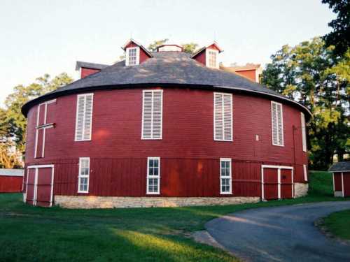 An image of the Neff round barn which can be found in Centre County