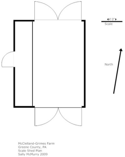 Scale Shed Floor Plan, Greene County, c. 1925