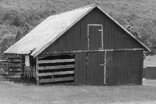 Gable end of a building on Pleasant Farm in Lower Swatara Township, Mifflin County