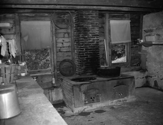 Wash house interior, Berks County, c. 1920, demolished 1977