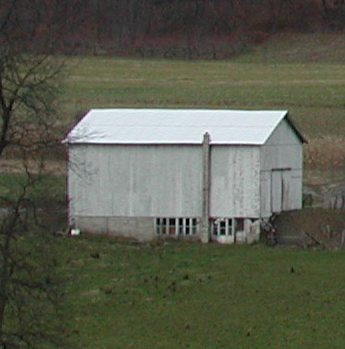 A tobacco barn from Snyder County which shows the stripping rooms below the main drying floor