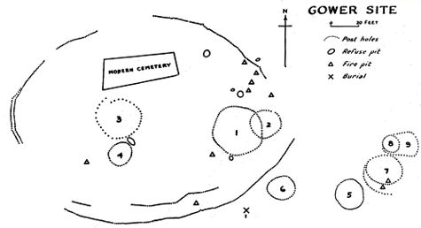 Site map of Gower produced by Edgar Augustine in 1942.