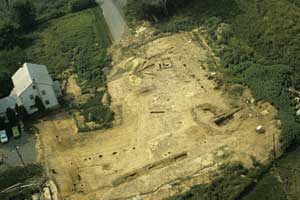 Aerial of Ft. Loudon site, Section of Archaeology Collections