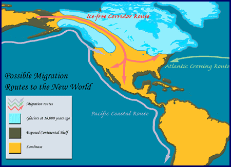 Possible Migration Routes to the New World