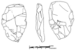 American Indian bifacial stone tool recovered in 1990s.