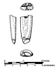 American Indian groundstone hematite phallic pendant recovered in 1990s.