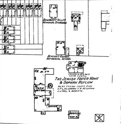 1924 Sanborn Map of Jewish Foster Home and Orphan Asylum, 700 East Church Lane, Philadelphia