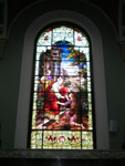 Stained glass window of the Prodigal Son