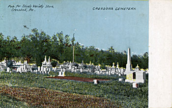 Cressonia Cemetery Postcard