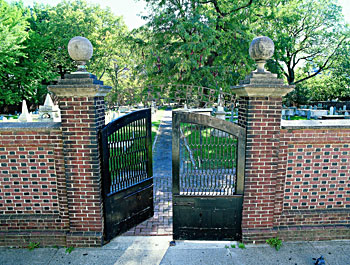 Cemetery gates and walls