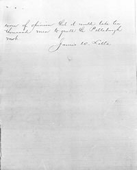 Letter from Adjutant General John W. Latta to Governor Hartranft