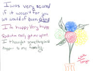 school children's cards expressed both fears and gratitude to Harold Denton