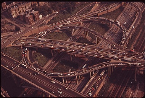 Traffic Interchange System on the Cross Bronx Expressway (1973). Photo Courtesy of U.S. National Archives