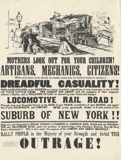 Image of warning poster, circa 1800s
