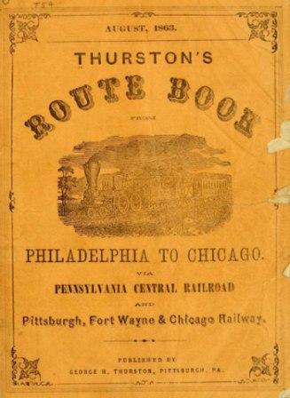 Front cover image of Thurston's Route Book published in 1863 