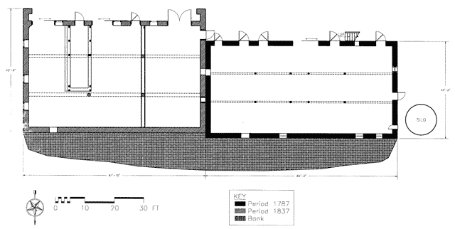 Bertolet barns, Berks County, lower level plan