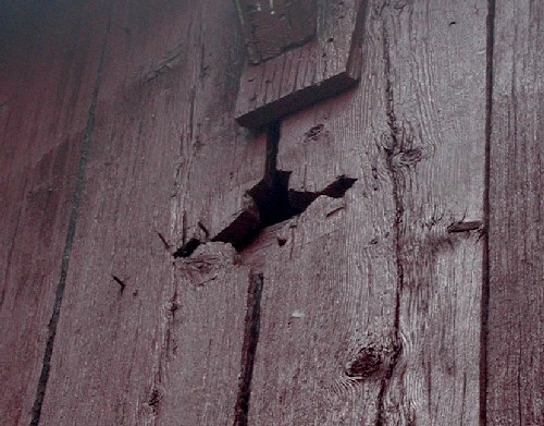 Image of a gable-end decorative cut-out from Tioga County