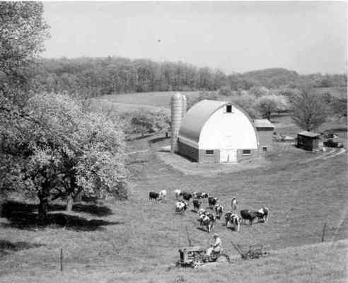 Barn with large gable-end doors