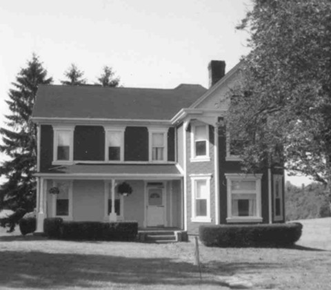 An upright and wing house on the Francis Williams property in Carroll Township, Washington County