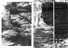 1938 WPA excavations on left and 1994 recreation on right