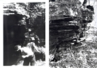 1938 WPA excavations on left and 1994 recreation on right