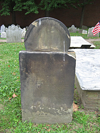 Broken headstone repaired