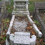 Cradle grave in need of repair.