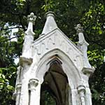 Finial collapses over from tree branch.