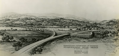 Image of the Susquehanna River Bridge, c.1950s